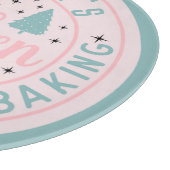 Preppy Pink Weihnachtsküche Schneidebrett (Ecke)