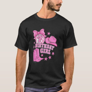 Preppy Pink Western Disco 7. Geburtstag Mädchen 7 T-Shirt