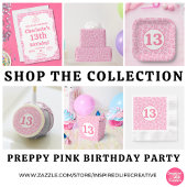Preppy Pink Y2K Geburtstag Einladung
