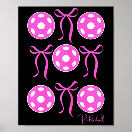 Preppy-pinke Pickleball-Shirts, die Mädchen gerne Poster (Vorne)