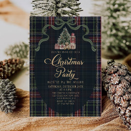 Preppy Plaid Christmas Party Invitation Einladung