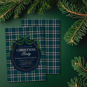 Preppy Plaid Christmas Party Old Money Einladung