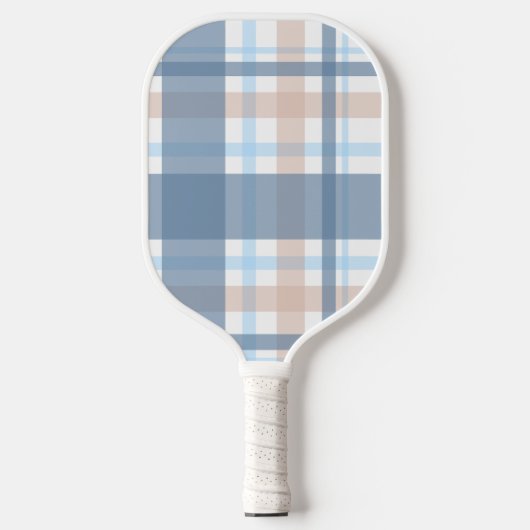 Preppy Plaid –Hampton Blau Pickleball Schläger (Vorderseite)