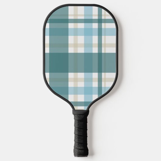 Preppy Plaid – Küstengrün Pickleball Schläger (Vorderseite)