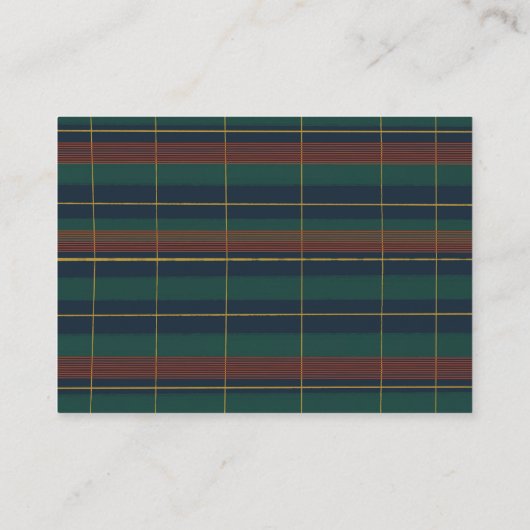 Preppy Plaid Teddy Bear Book Request Begleitkarte (Rückseite)