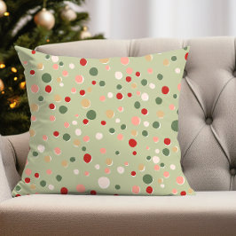 Preppy Polka Dot Weihnachtsfeiertag Kissen