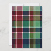 Preppy Polo Baby Shower Reittier Tartan Wappen Einladung (Rückseite)