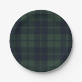 Preppy-Polo-Tartan-Karopappe Pappteller (Vorderseite)