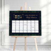 Preppy Polo Teddy Bear Baby Due Date Calendar Poster