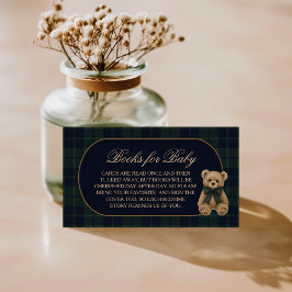Preppy Polo Teddy Bear Baby Shower Books for Baby Begleitkarte