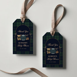 Preppy Polo Teddy Bear Baby Shower Favor Tags Geschenkanhänger