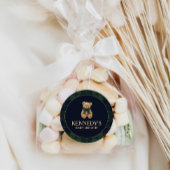 Preppy Polo Teddy Bear Baby Shower Runder Aufkleber