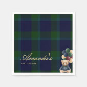 Preppy Polo Teddy Bear Classic Luxury Baby Shower Serviette (Vorderseite)