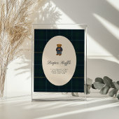 Preppy Polo Teddy Bear Diaper Raffle Sign
