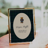 Preppy-Polo-Teddybär-Windel-Raffle-Schilder