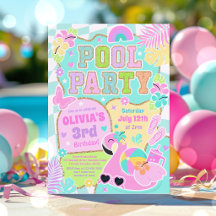 Preppy Pool Party Trendy Niedlich Girly Pool Gebur