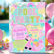 Preppy Pool Party Trendy Niedlich Girly Pool Gebur
