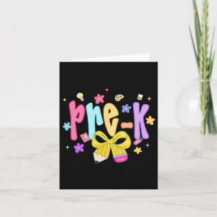 Preppy Pre-k Back to School Preschool Lehrer Gir Karte