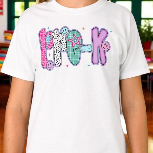 Preppy Pre K First Day of School Coquette T-Shirt