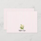 Preppy-Preppy-Magnolia-Malerstriche Dankeskarte (Vorne/Hinten)