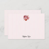 Preppy-Preppy-Rose Dankeskarte (Vorne/Hinten)