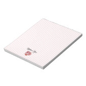 Preppy-Preppy-Rose Notizblock (Rotiert)