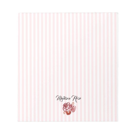 Preppy-Preppy-Rose Notizblock (Vorderseite)