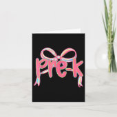 Preppy Preschool Coquette Bogen zurück zum Schulun Karte (Vorderseite)