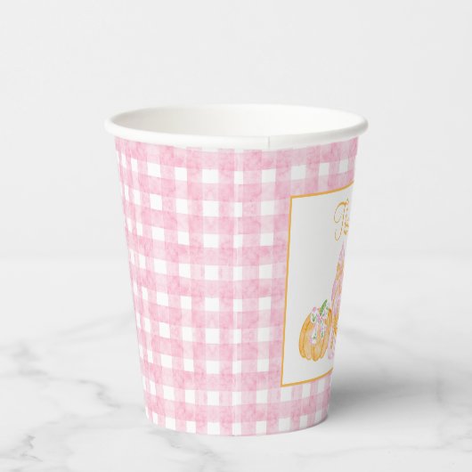 Preppy Pumpkin Bows Erntedank Celebration Party Pappbecher (Rechts)