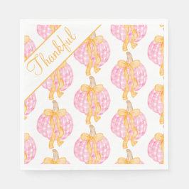 Preppy Pumpkin Bows Erntedank Celebration Party Serviette