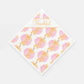 Preppy Pumpkin Bows Erntedank Celebration Party Serviette (Ecke)