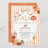 Preppy Pumpkin Fall der Liebe Arch Engagement Part Einladung (Vorne/Hinten)