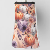 Preppy Pumpkin Pattern Golf Headcover (Rotieren 90)
