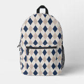 Preppy-Raute-Backpack Bedruckter Rucksack (Vorderseite)