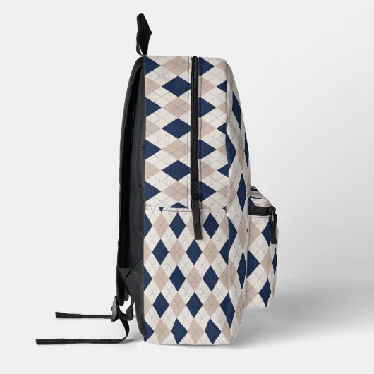 Preppy-Raute-Backpack Bedruckter Rucksack (Links)