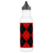 Preppy Raute Tartan Diamond Kariert Red Black Edelstahlflasche (Rechts)
