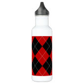 Preppy Raute Tartan Diamond Kariert Red Black Edelstahlflasche (Links)