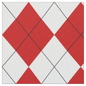 Preppy Raute Tartan Diamond Kariert Red White Stoff (Nahaufnahme)