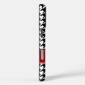 Preppy Red and Black Hahnentrittmuster Personalisi Case-Mate iPhone Hülle (Rückseite / Rechts)