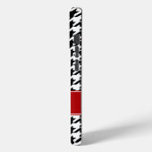 Preppy Red and Black Hahnentrittmuster Personalisi Case-Mate iPhone Hülle (Rückseite / Links)