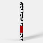 Preppy Red and Black Hahnentrittmuster Personalisi Case-Mate iPhone Hülle (Rückseite / Rechts)