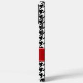 Preppy Red and Black Hahnentrittmuster Personalisi Case-Mate iPhone Hülle (Rückseite / Links)