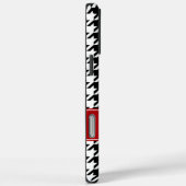 Preppy Red and Black Hahnentrittmuster Personalisi Case-Mate iPhone Hülle (Rückseite / Rechts)