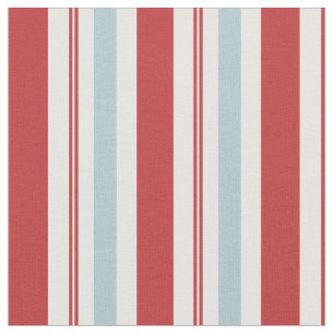 Preppy Red and Blue Stripes Muster Stoff