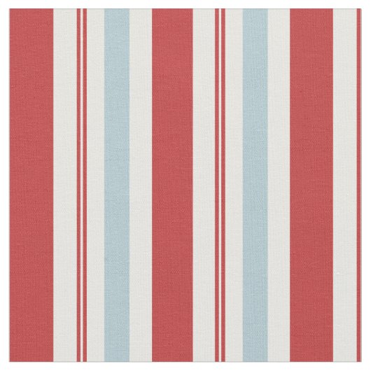 Preppy Red and Blue Stripes Muster Stoff (Nahaufnahme)