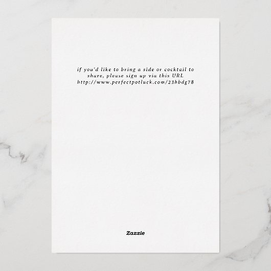 Preppy Red and Green Simple Scallop Weihnachten Folieneinladung (Rückseite)