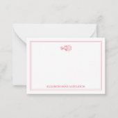 Preppy Red and White Lobster Personalisiert Mitteilungskarte (Vorderseite)