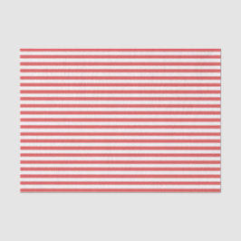 Preppy Red and White Strip Tissue Paper Seidenpapier