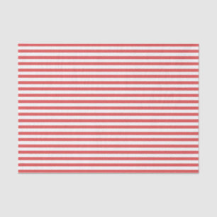Preppy Red and White Strip Tissue Paper Seidenpapier