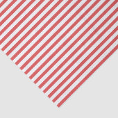 Preppy Red and White Strip Tissue Paper Seidenpapier (Ausschnitt)
